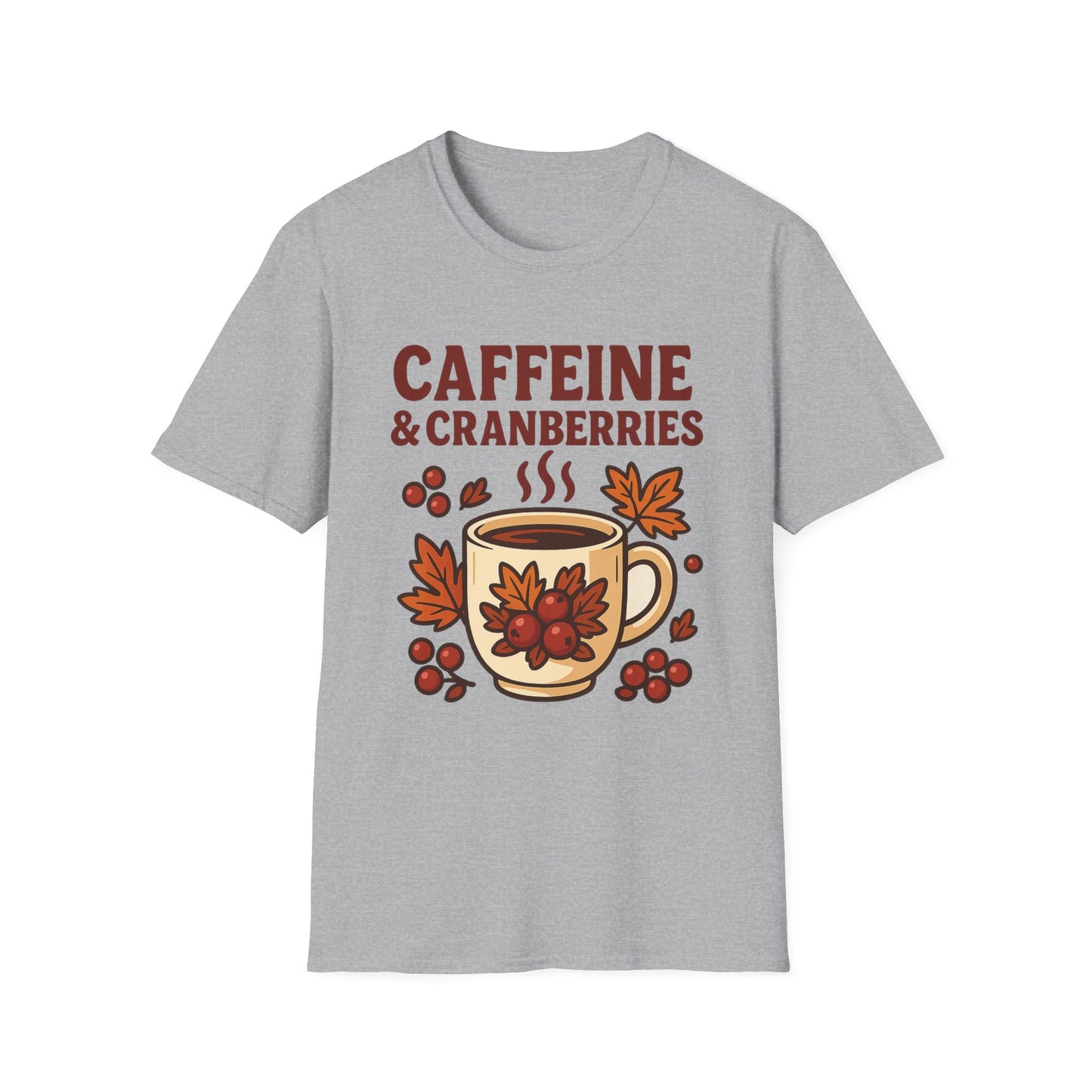 Caffeine & Cranberries -  Funny Coffee T-Shirt