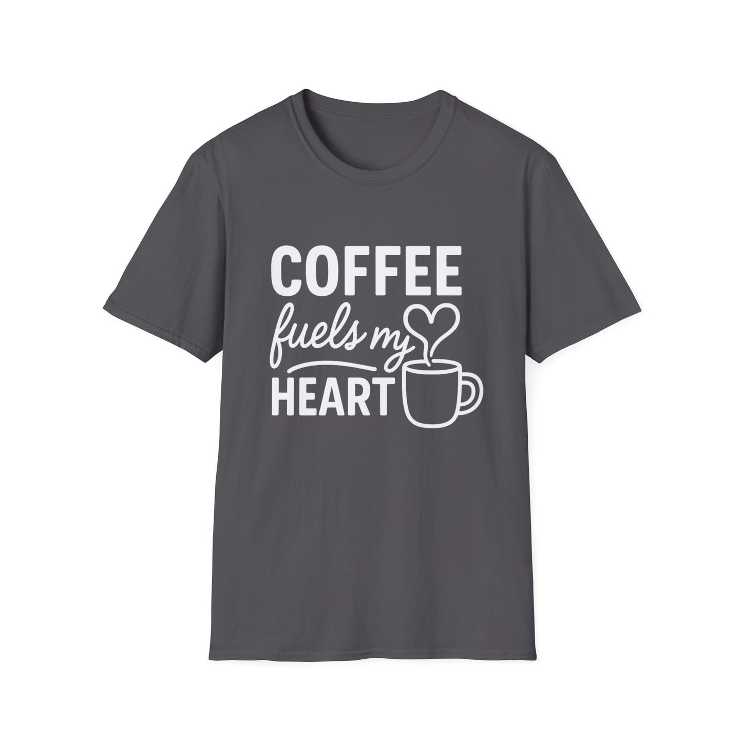 Coffee Fuels My Heart -  Funny Coffee T-Shirt