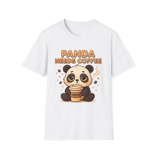 Panda Needs Coffee - Funny Coffee T-Shirt