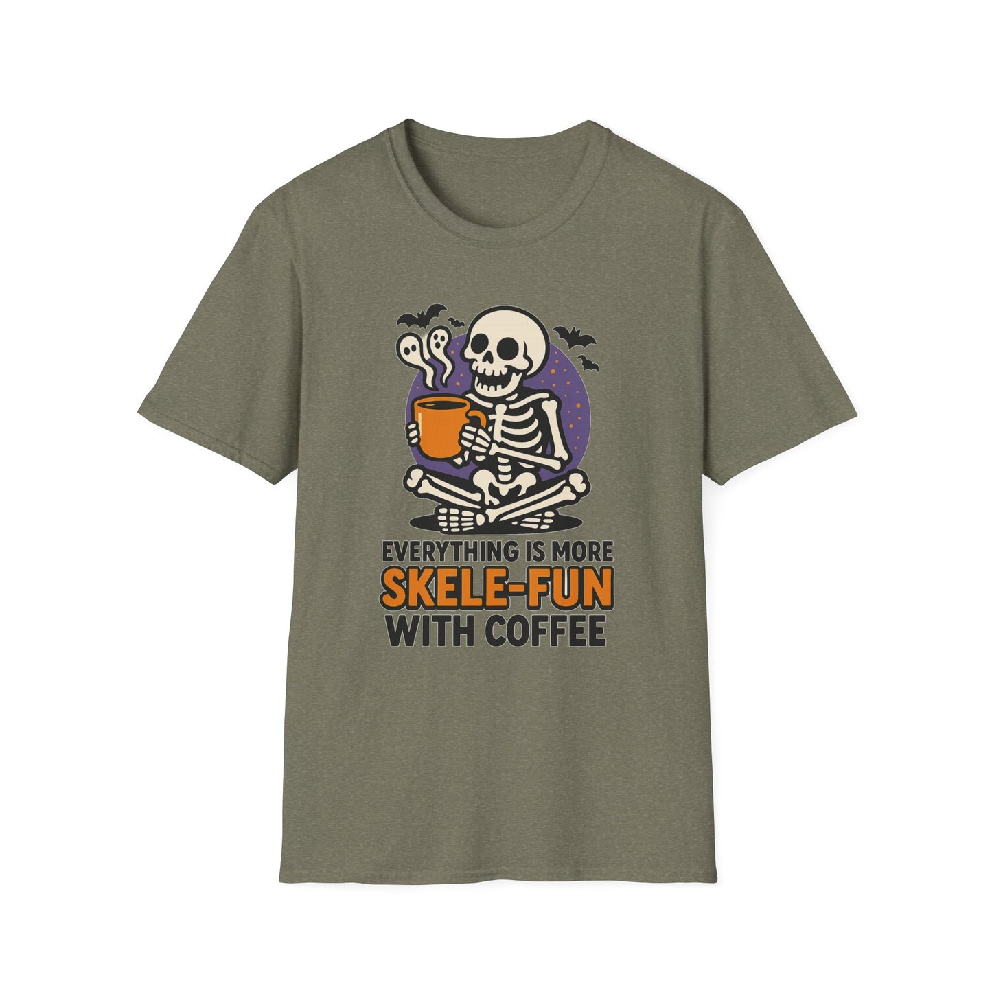 Everything Is More Skele-fun With Coffee -  Funny Coffee T-Shirt
