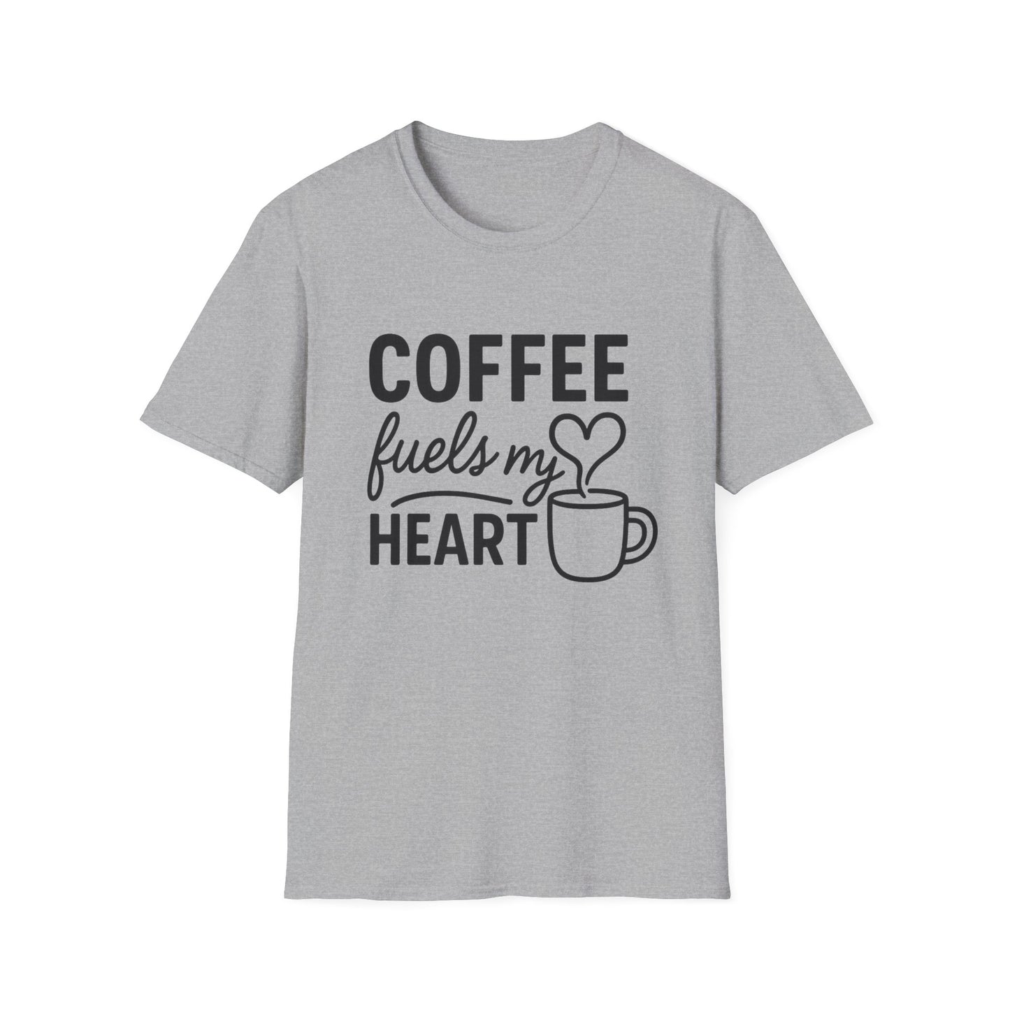 Coffee Fuels My Heart -  Funny Coffee T-Shirt