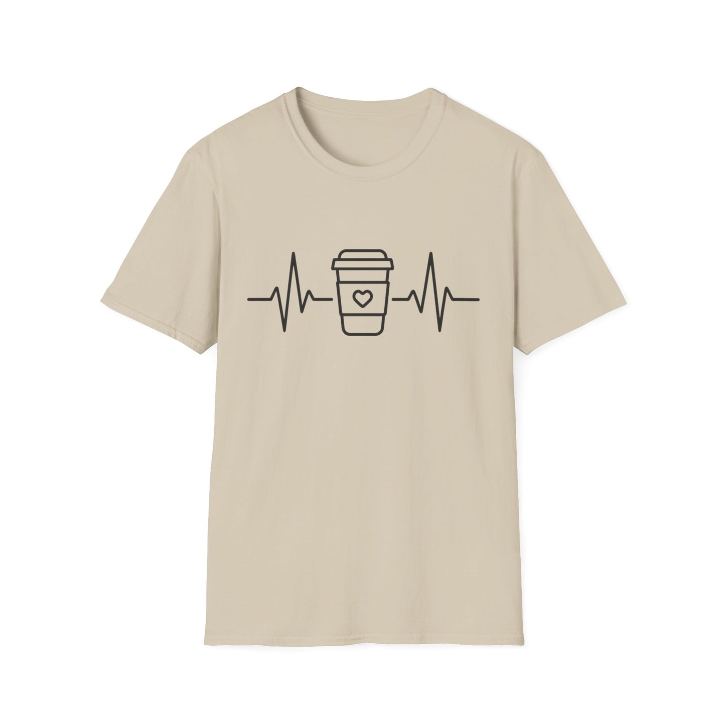Caffeine Heartbeat -  Funny Coffee T-Shirt