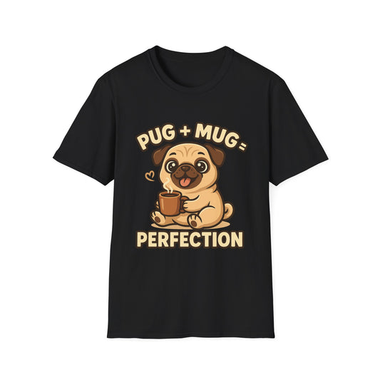 Pug Mug Perfection Funny Coffee T-Shirt