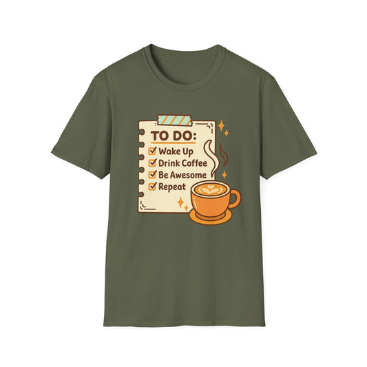 Coffee To-do List -  Funny Coffee T-Shirt