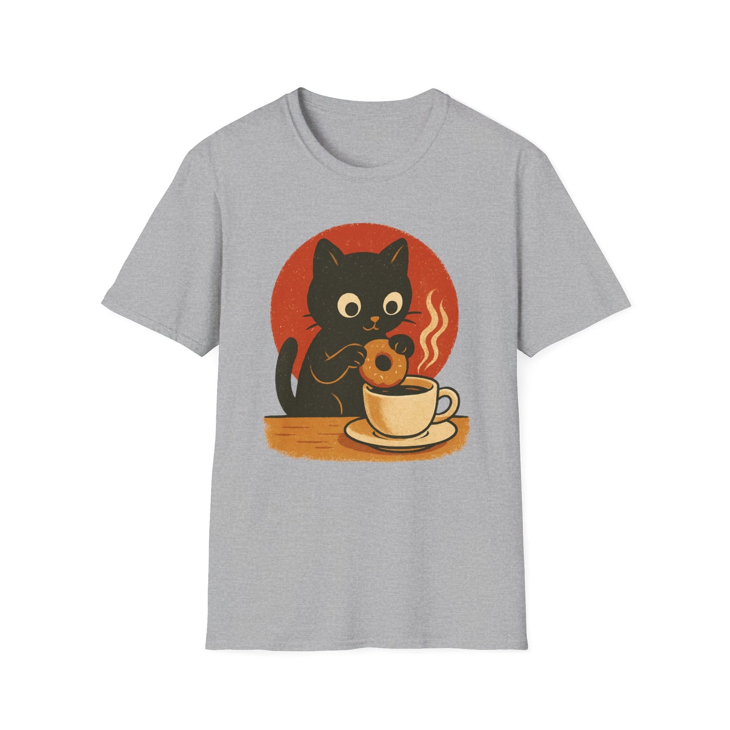 Cat Donut & Coffee -  Funny Coffee T-Shirt