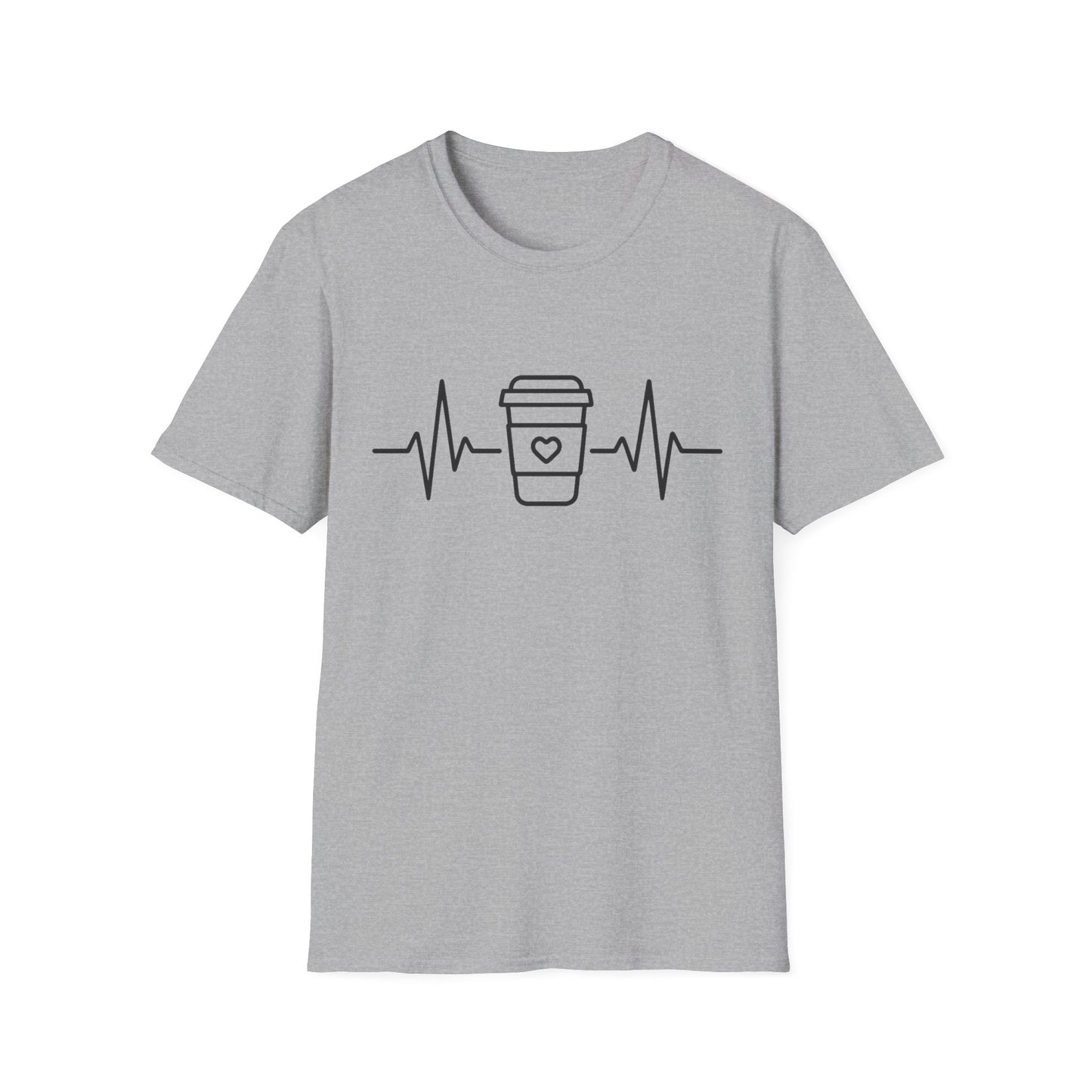 Caffeine Heartbeat -  Funny Coffee T-Shirt