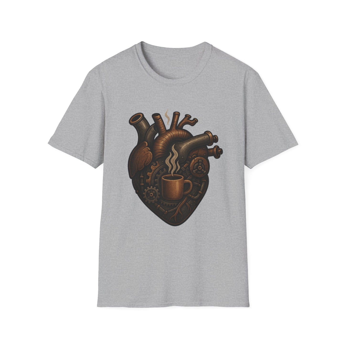 Mechanical Coffee Heart -  Funny Coffee T-Shirt