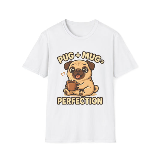 Pug Mug Perfection Funny Coffee T-Shirt