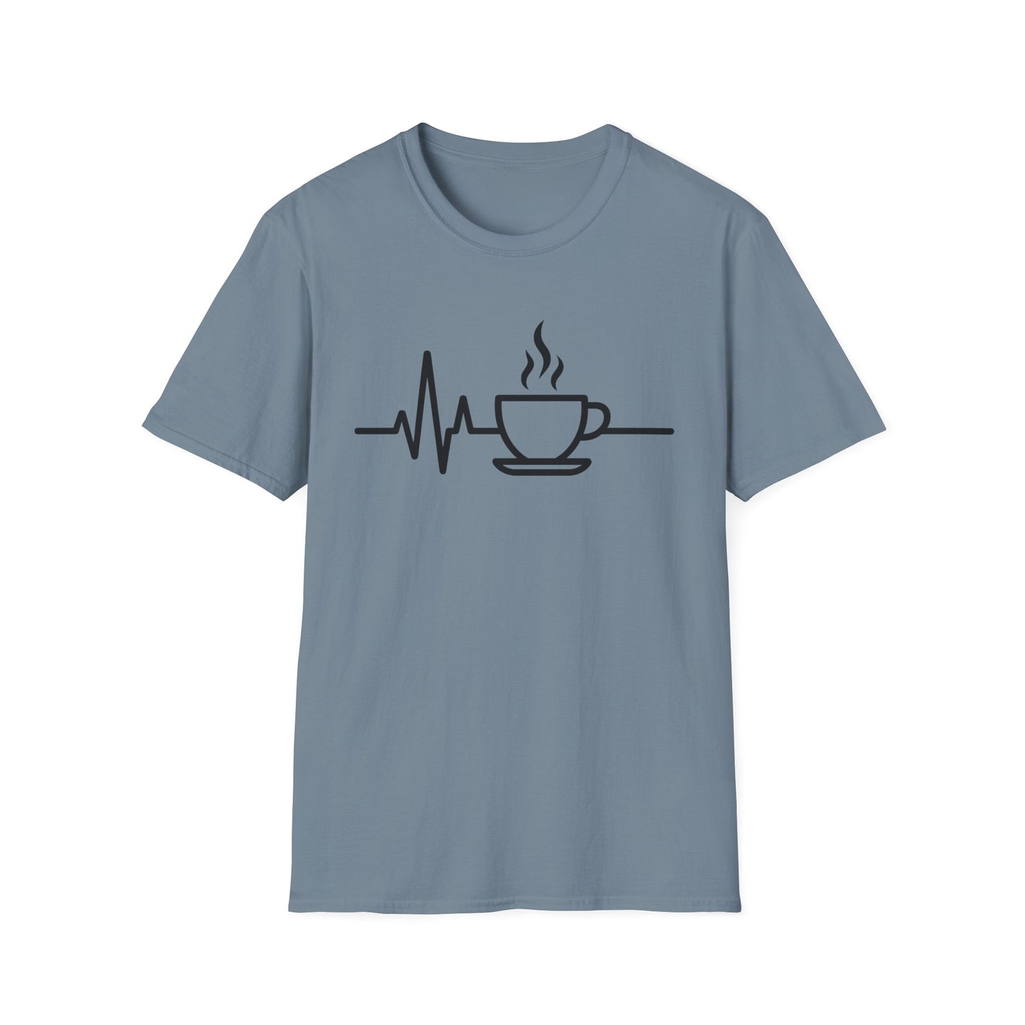 Heartbeat Coffee Cup -  Funny Coffee T-Shirt