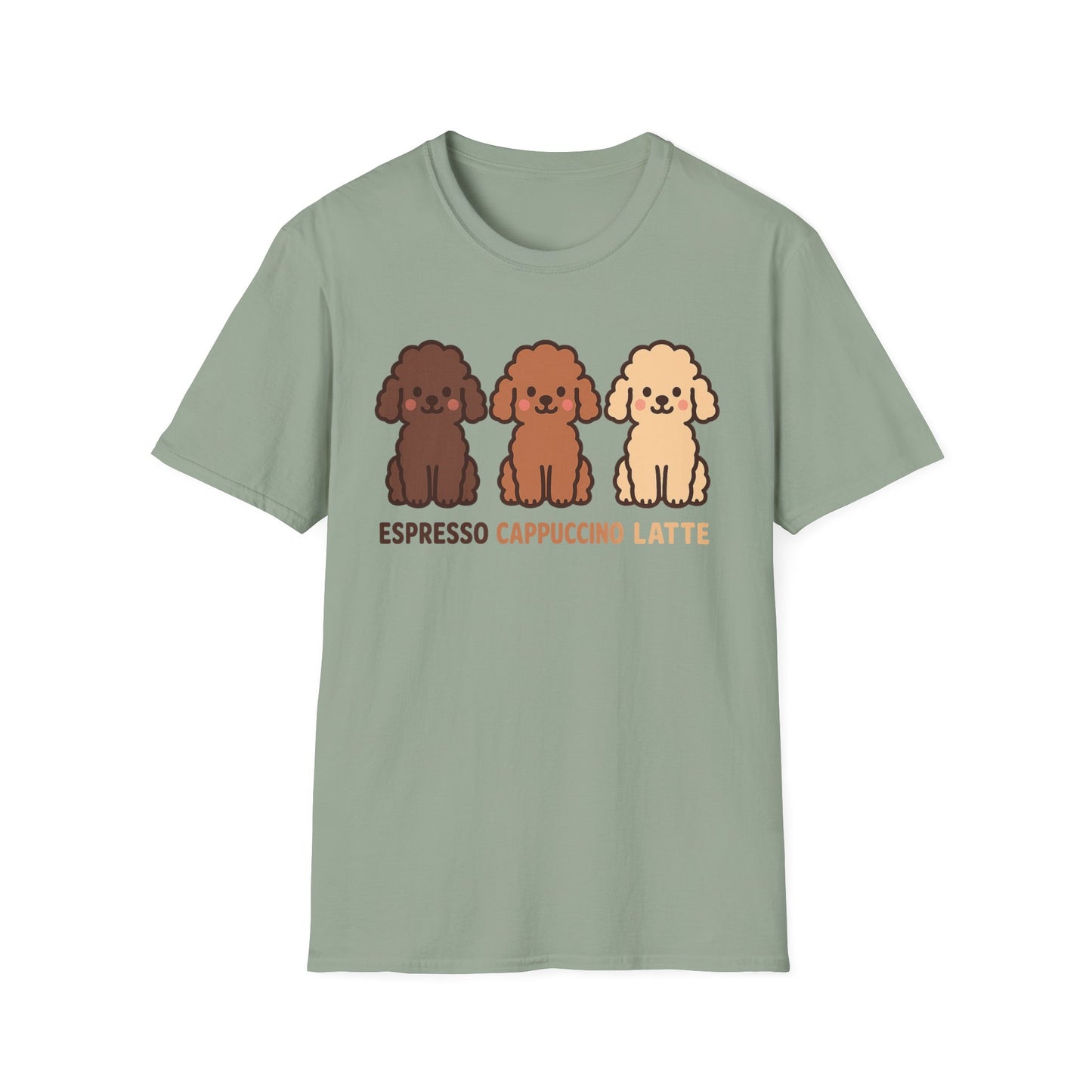 Coffee Poodles Trio-  Funny Coffee T-Shirt