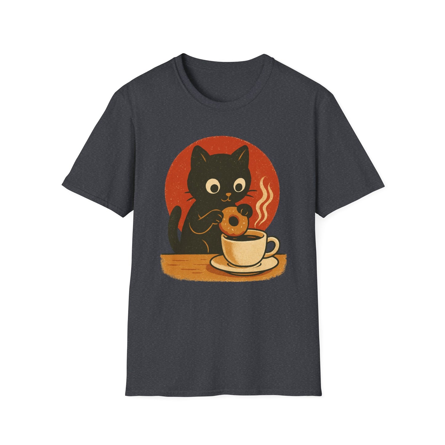 Cat Donut & Coffee -  Funny Coffee T-Shirt
