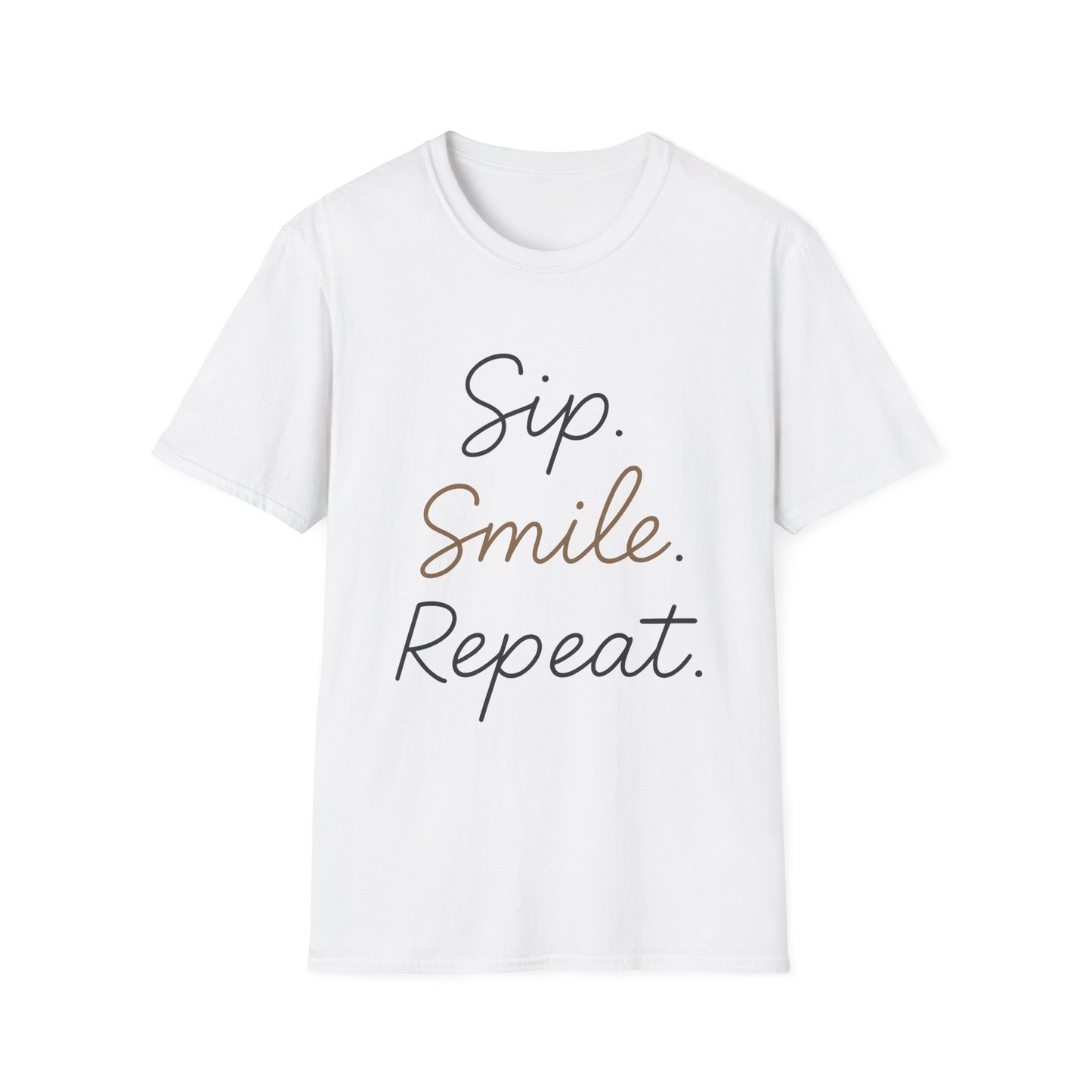 Sip. Smile. Repeat. -  Funny Halloween Coffee T-Shirt