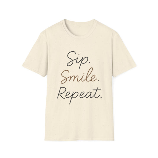 Sip. Smile. Repeat. -  Funny Halloween Coffee T-Shirt