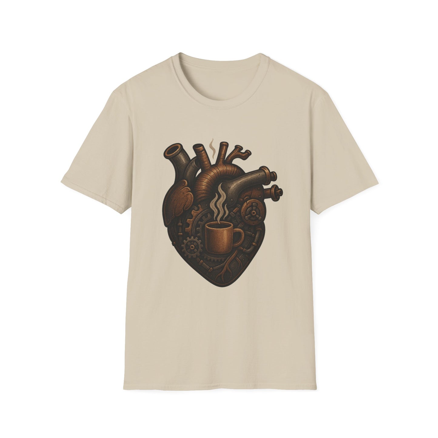 Mechanical Coffee Heart -  Funny Coffee T-Shirt