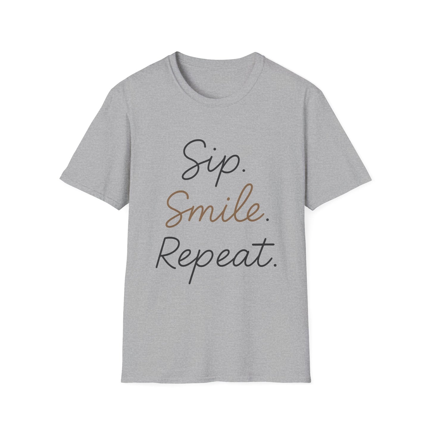 Sip. Smile. Repeat. -  Funny Halloween Coffee T-Shirt