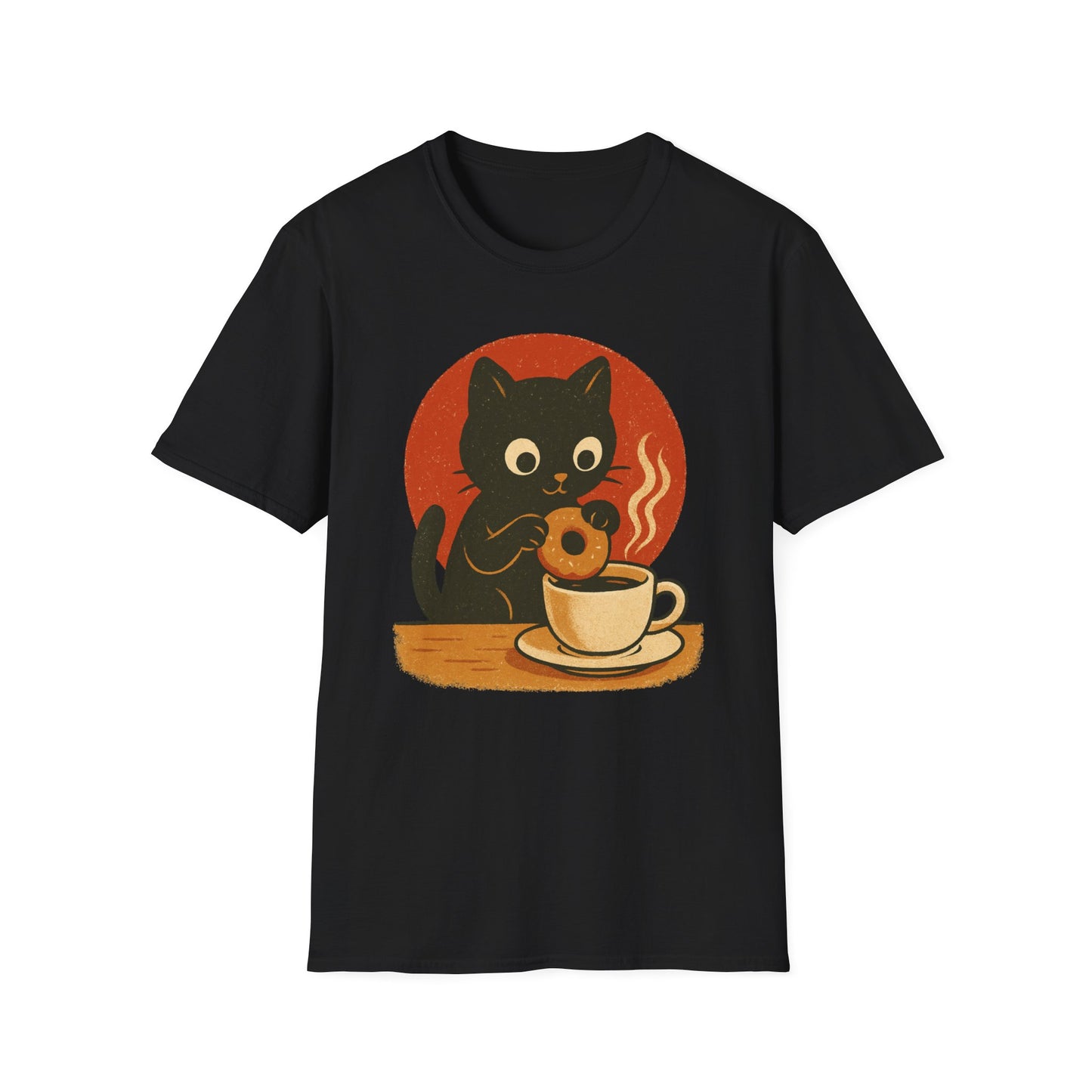 Cat Donut & Coffee -  Funny Coffee T-Shirt