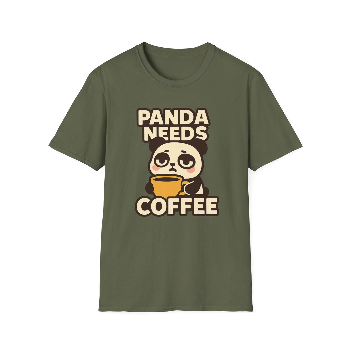 PANDA NEEDS COFFEE-  Funny Coffee T-Shirt