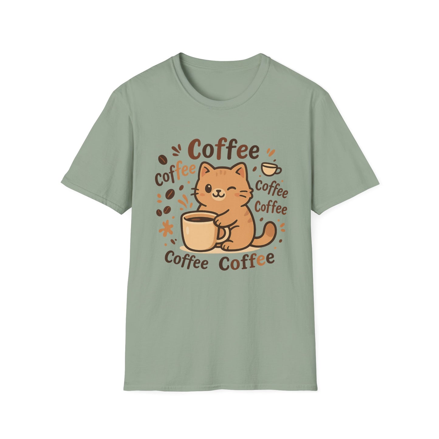 Coffee & Cat -  Funny Coffee T-Shirt