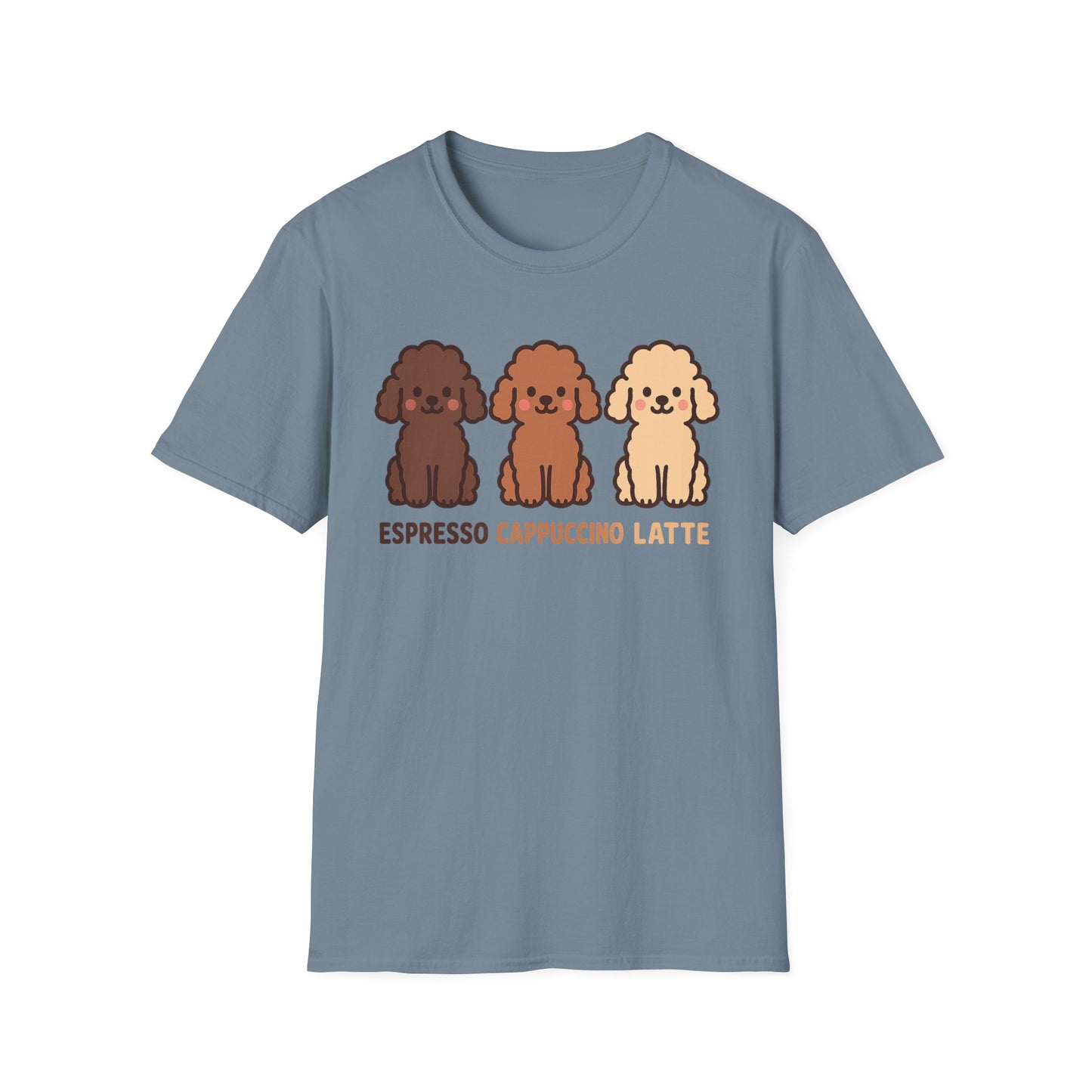 Coffee Poodles Trio-  Funny Coffee T-Shirt