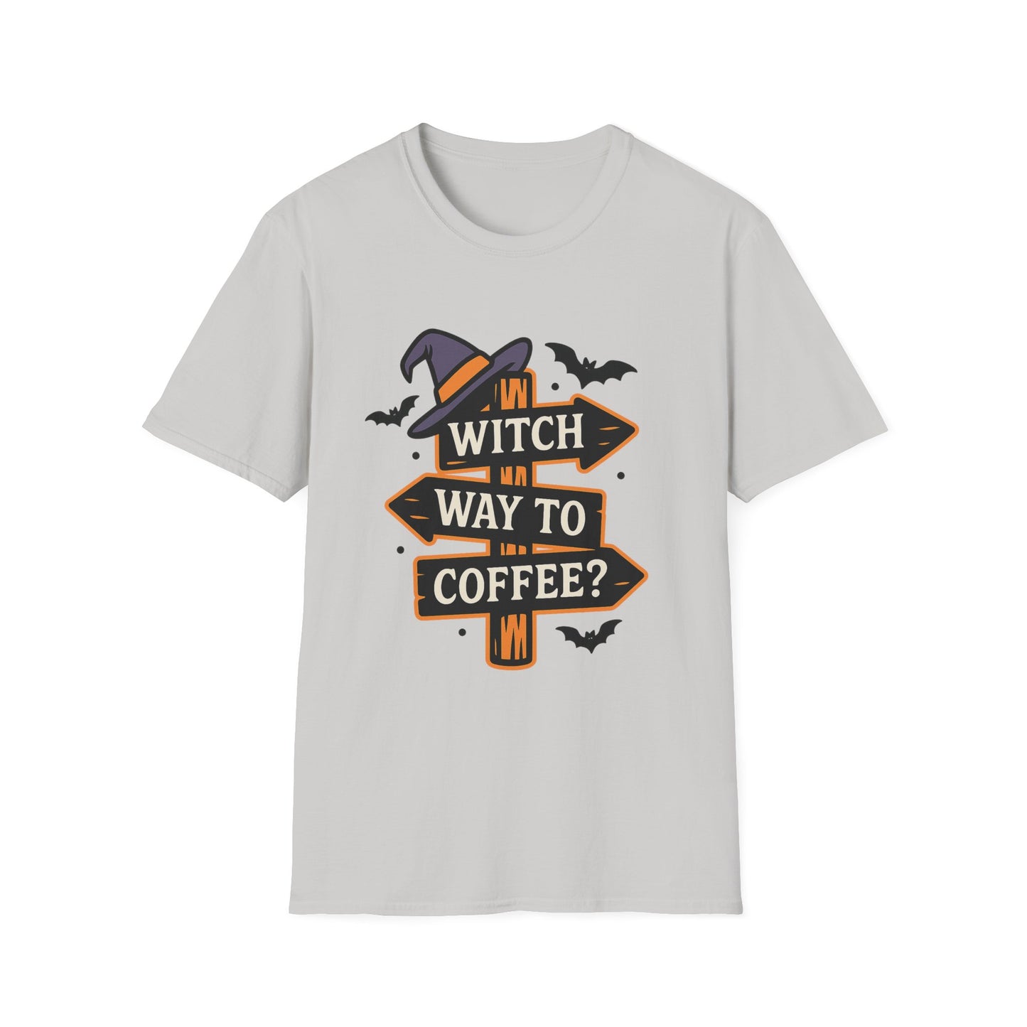 Witch Way to Coffee? -  Funny Halloween Coffee T-Shirt