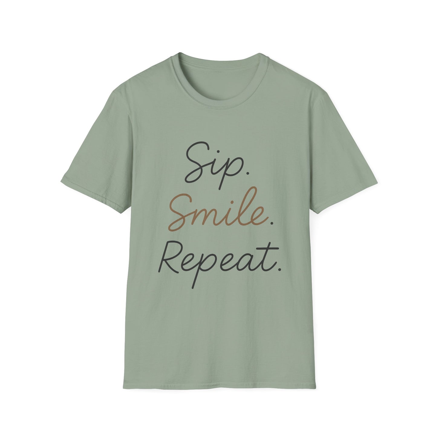 Sip. Smile. Repeat. -  Funny Halloween Coffee T-Shirt