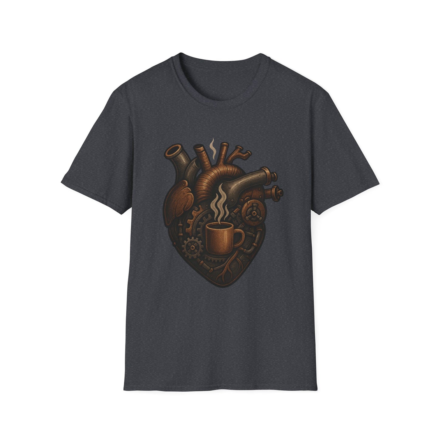 Mechanical Coffee Heart -  Funny Coffee T-Shirt