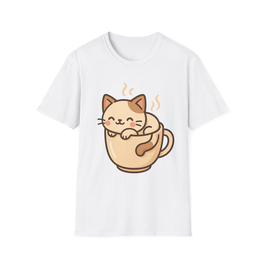 Cat Inside a Coffee Mug -  Funny Coffee T-Shirt