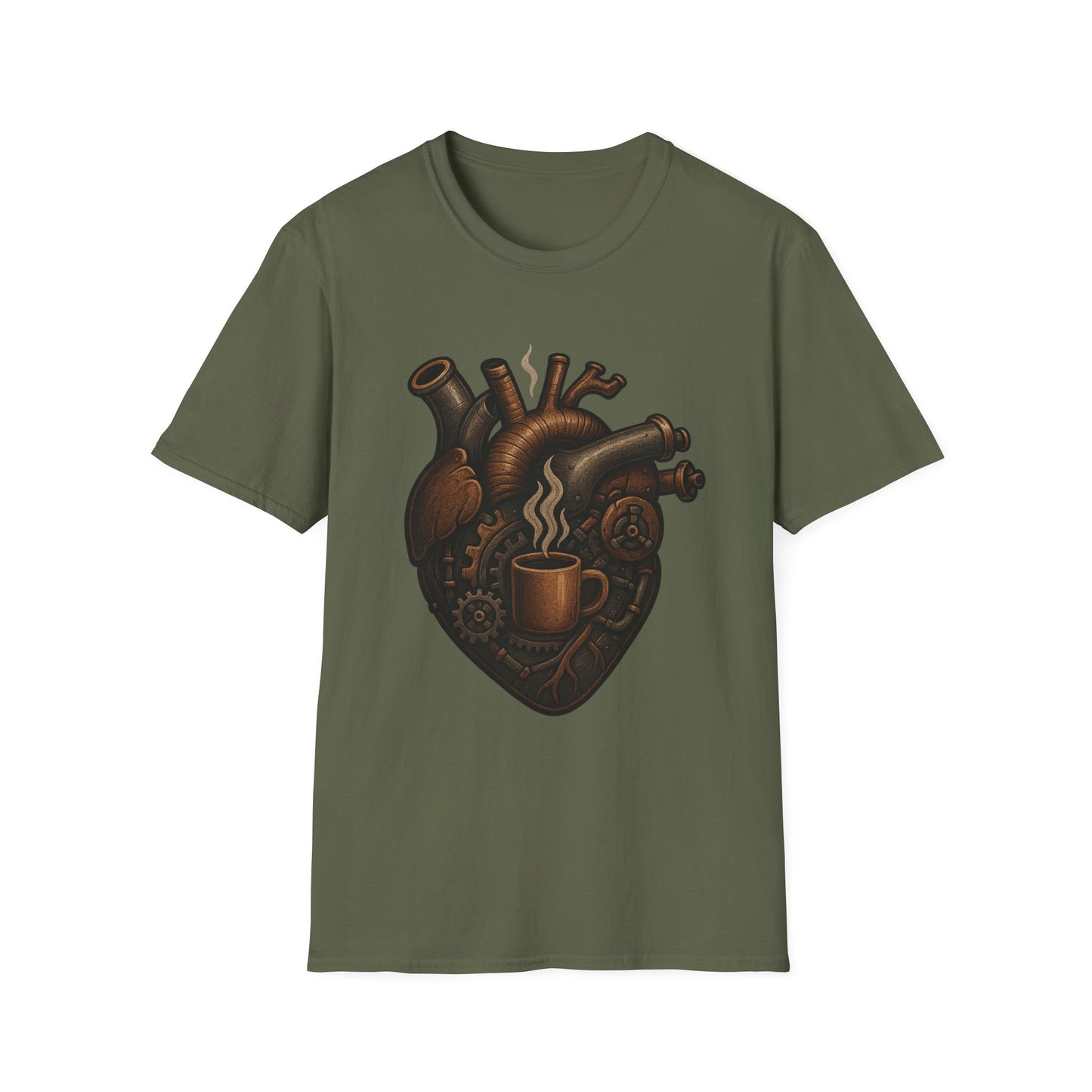 Mechanical Coffee Heart -  Funny Coffee T-Shirt