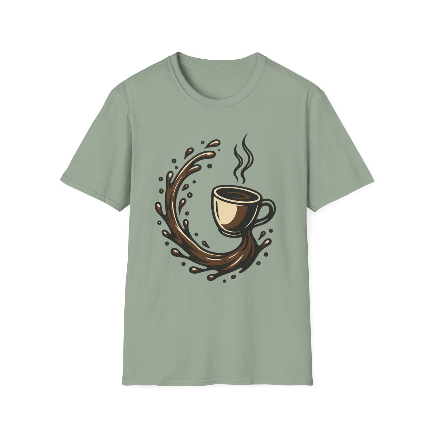 Coffee Splash Silhouette -  Funny Halloween Coffee T-Shirt