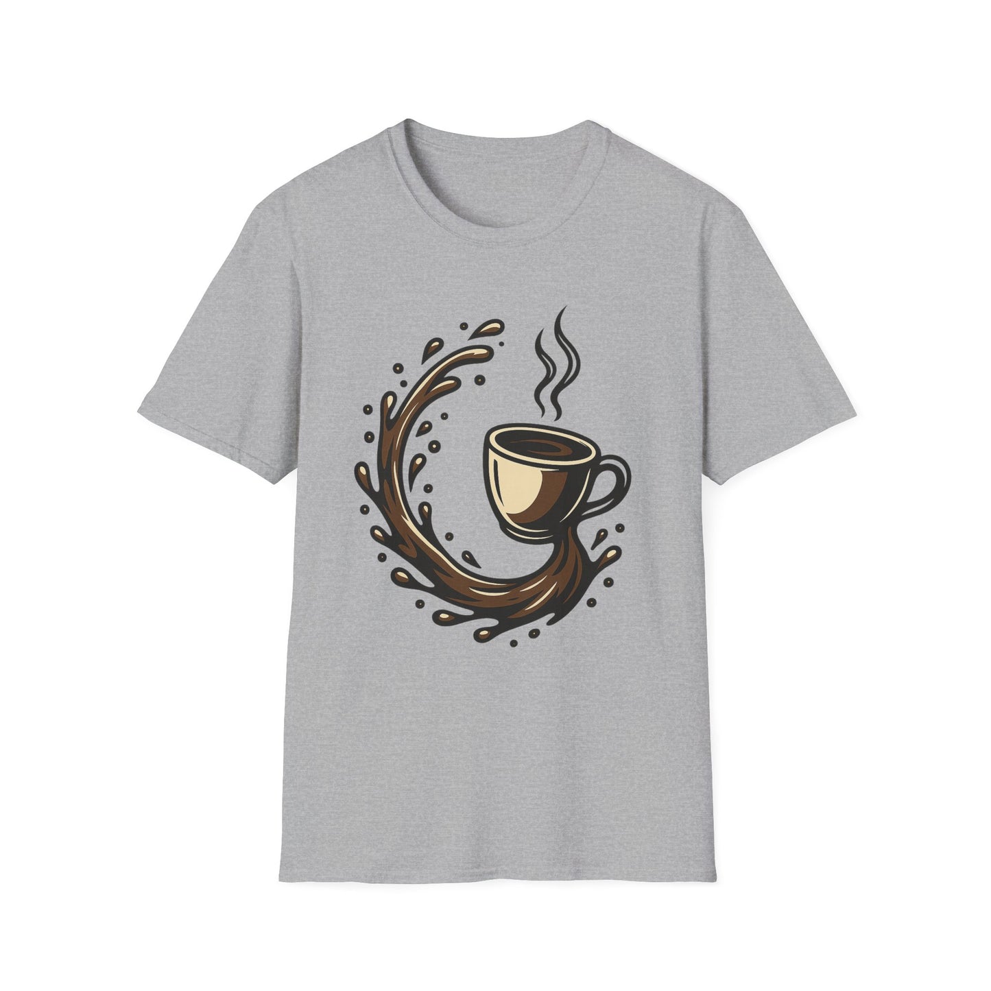 Coffee Splash Silhouette -  Funny Halloween Coffee T-Shirt