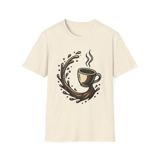 Coffee Splash Silhouette -  Funny Halloween Coffee T-Shirt
