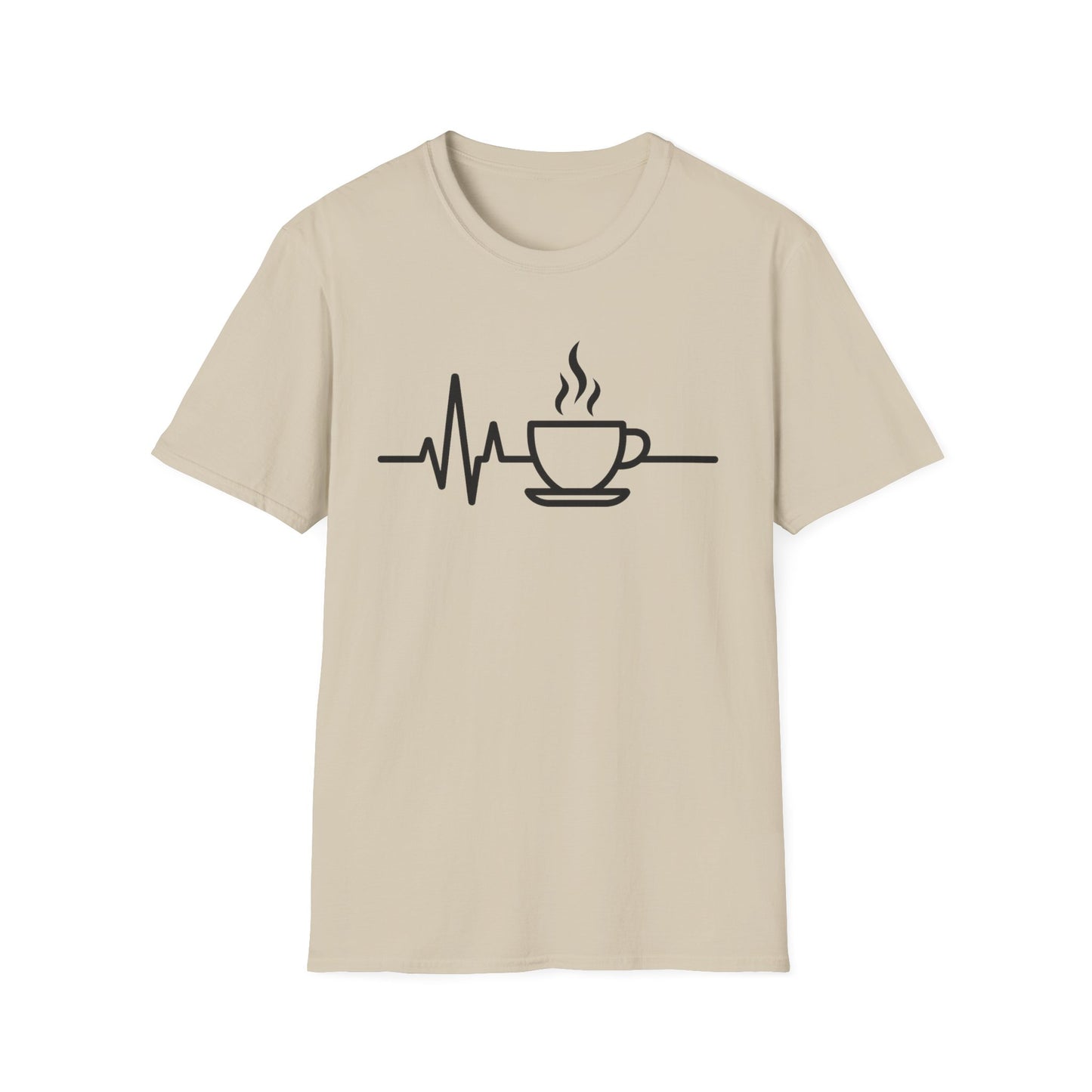 Heartbeat Coffee Cup -  Funny Coffee T-Shirt