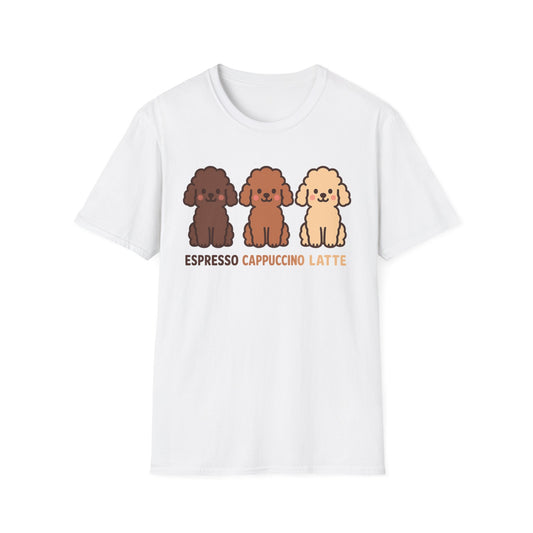 Coffee Poodles Trio-  Funny Coffee T-Shirt