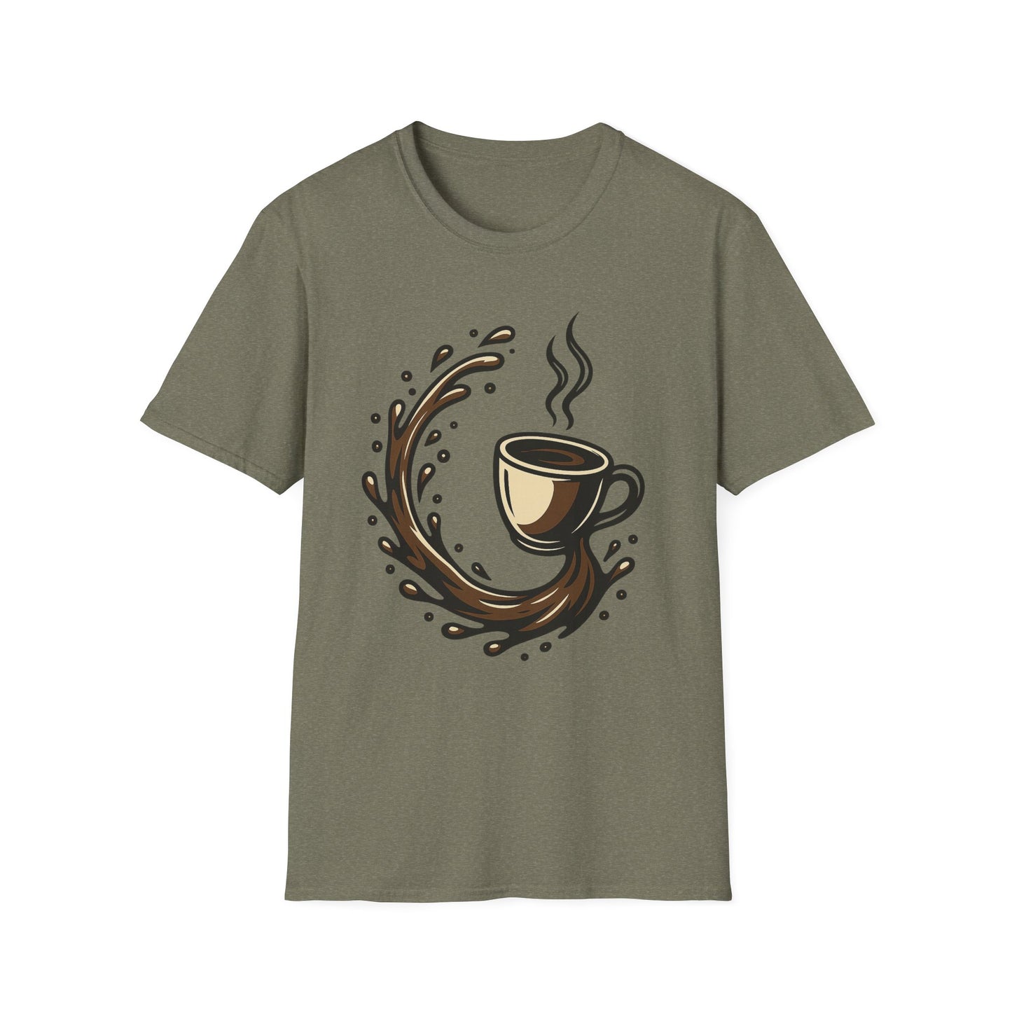 Coffee Splash Silhouette -  Funny Halloween Coffee T-Shirt