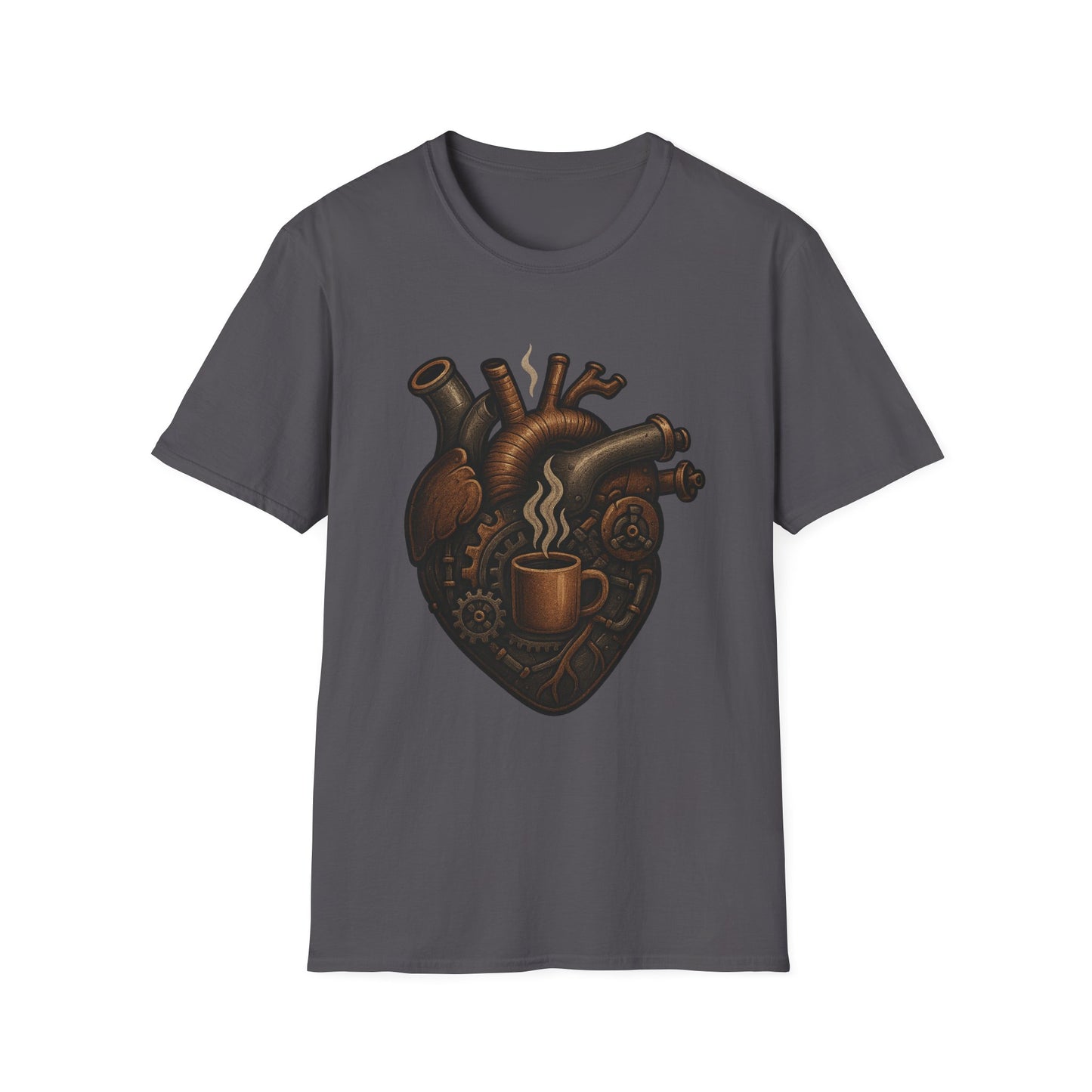 Mechanical Coffee Heart -  Funny Coffee T-Shirt