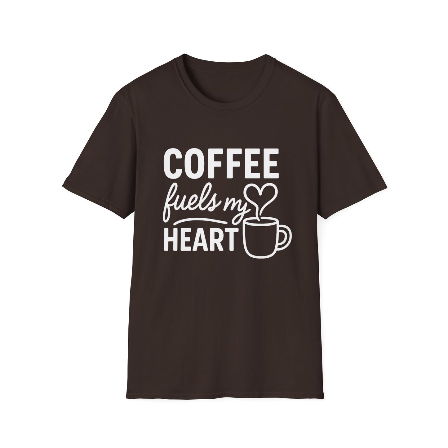 Coffee Fuels My Heart -  Funny Coffee T-Shirt