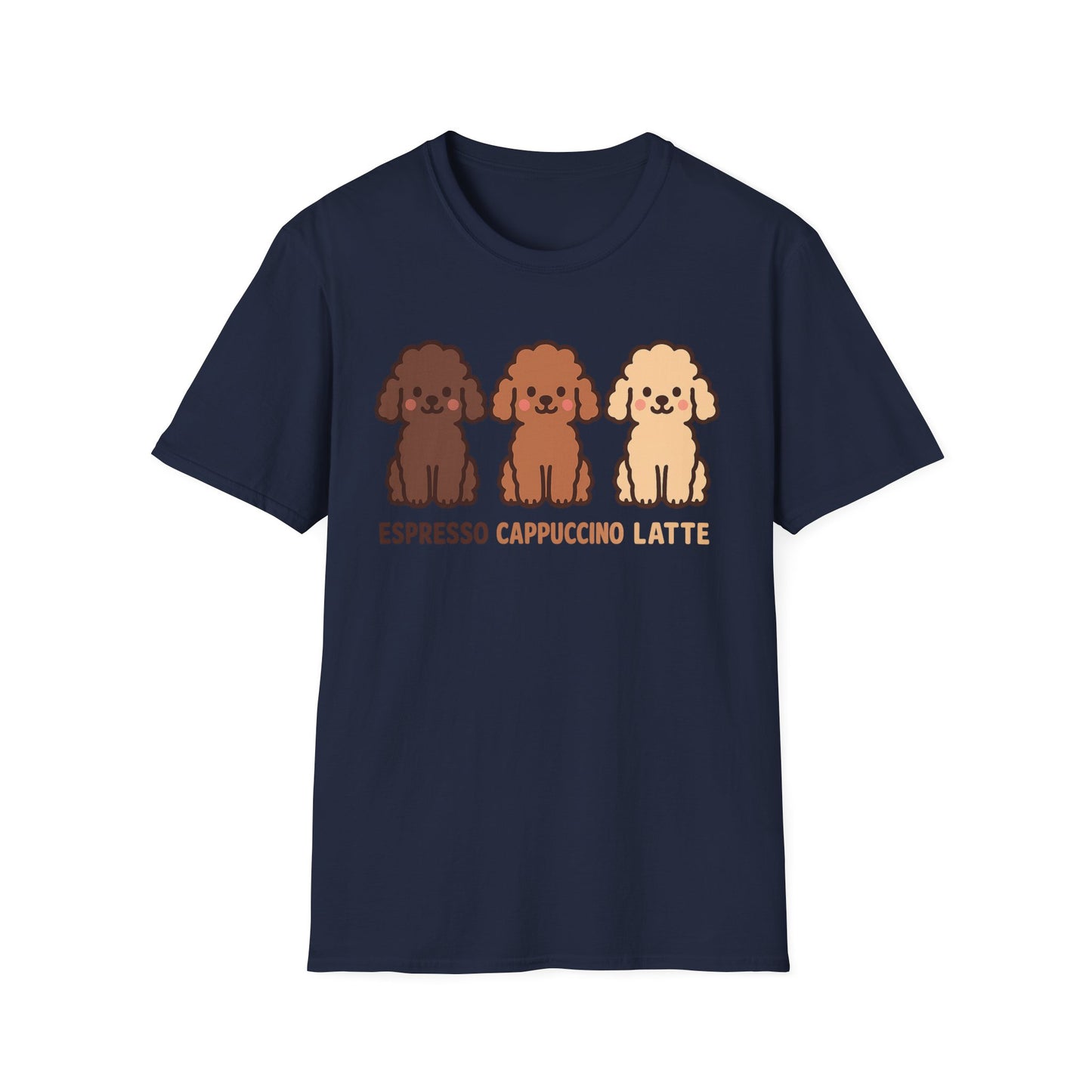 Coffee Poodles Trio-  Funny Coffee T-Shirt
