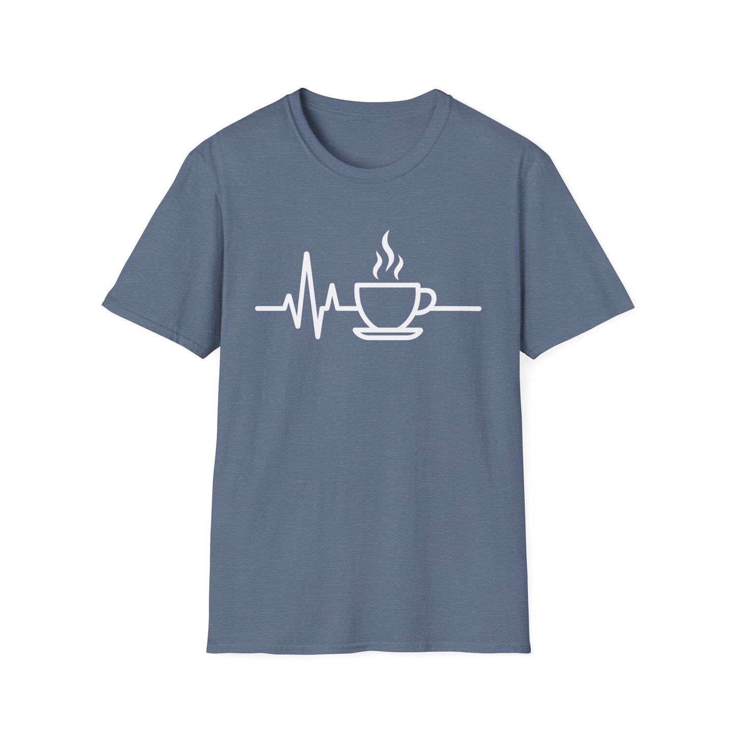 Heartbeat Coffee Cup -  Funny Coffee T-Shirt