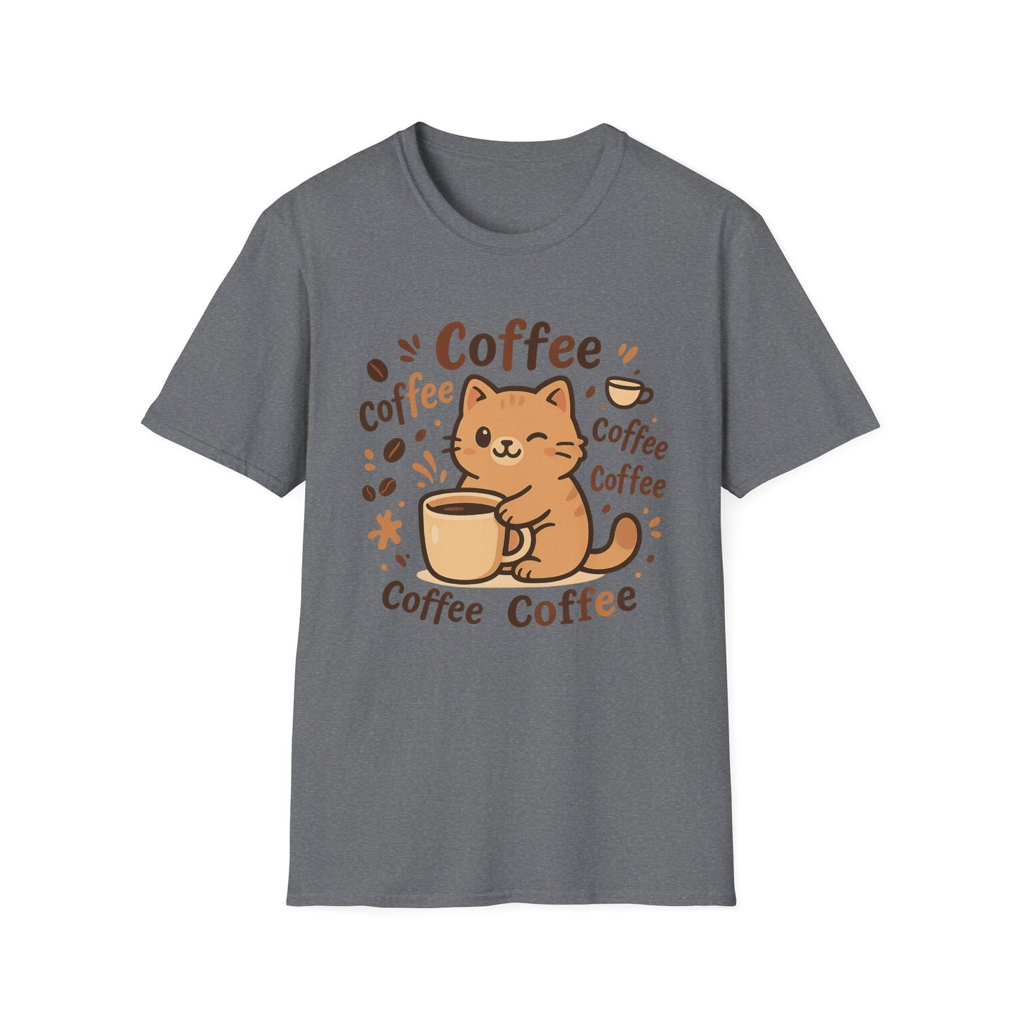 Coffee & Cat -  Funny Coffee T-Shirt