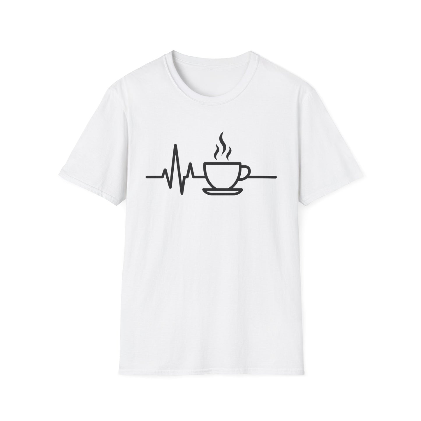 Heartbeat Coffee Cup -  Funny Coffee T-Shirt