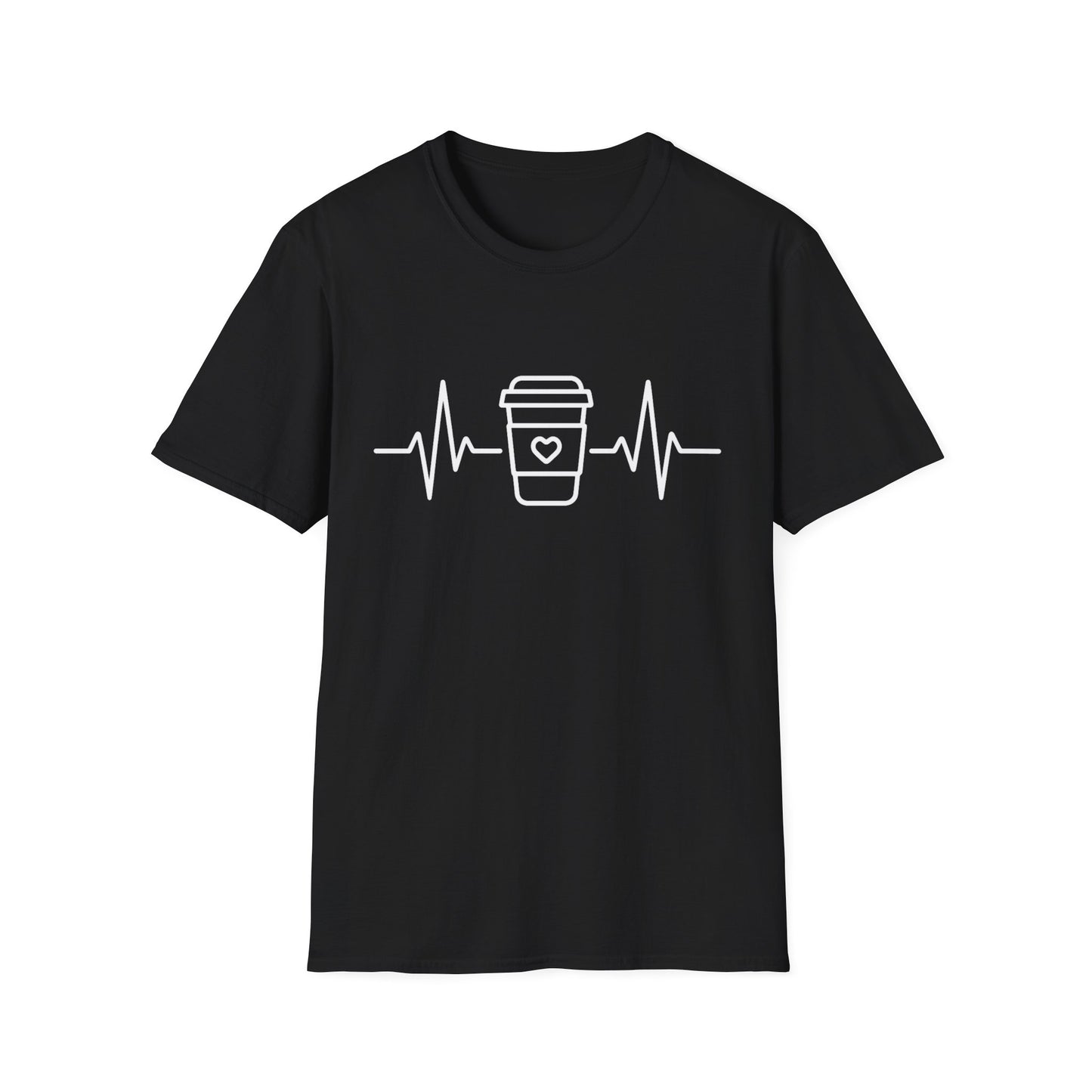Caffeine Heartbeat -  Funny Coffee T-Shirt
