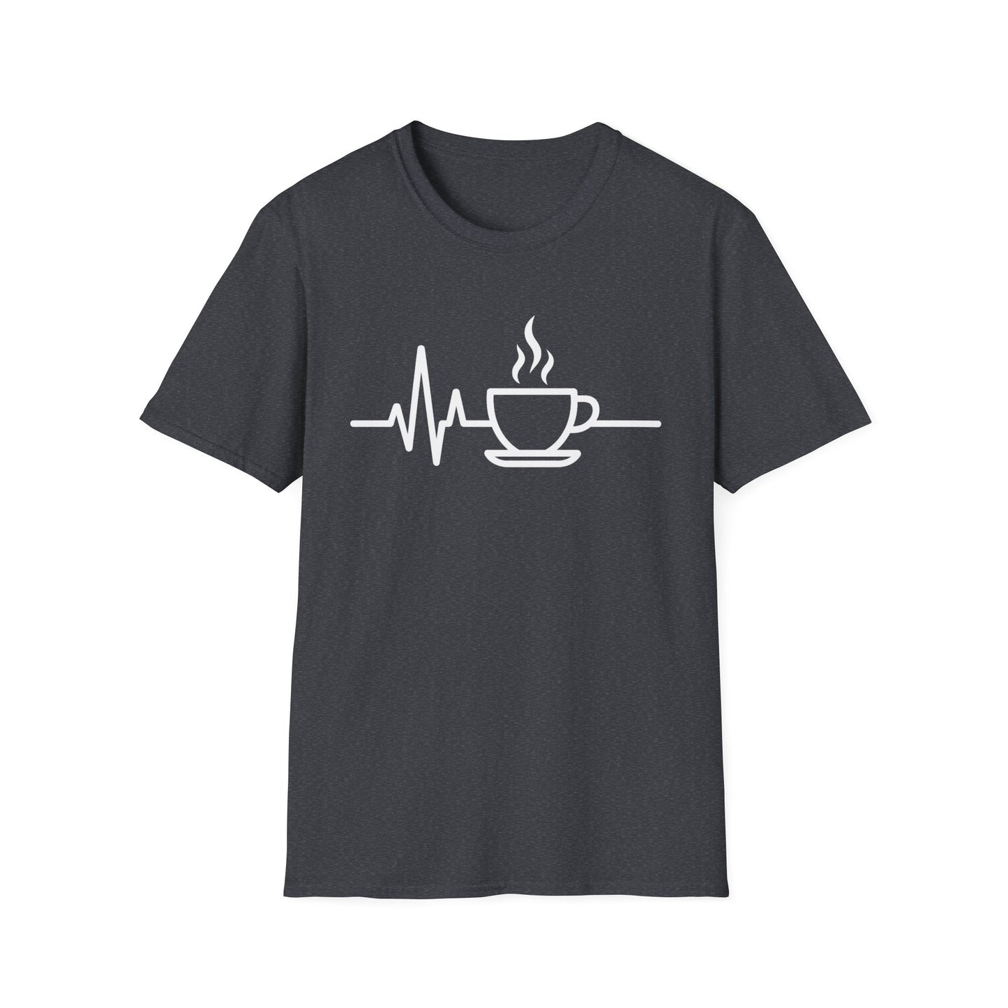 Heartbeat Coffee Cup -  Funny Coffee T-Shirt
