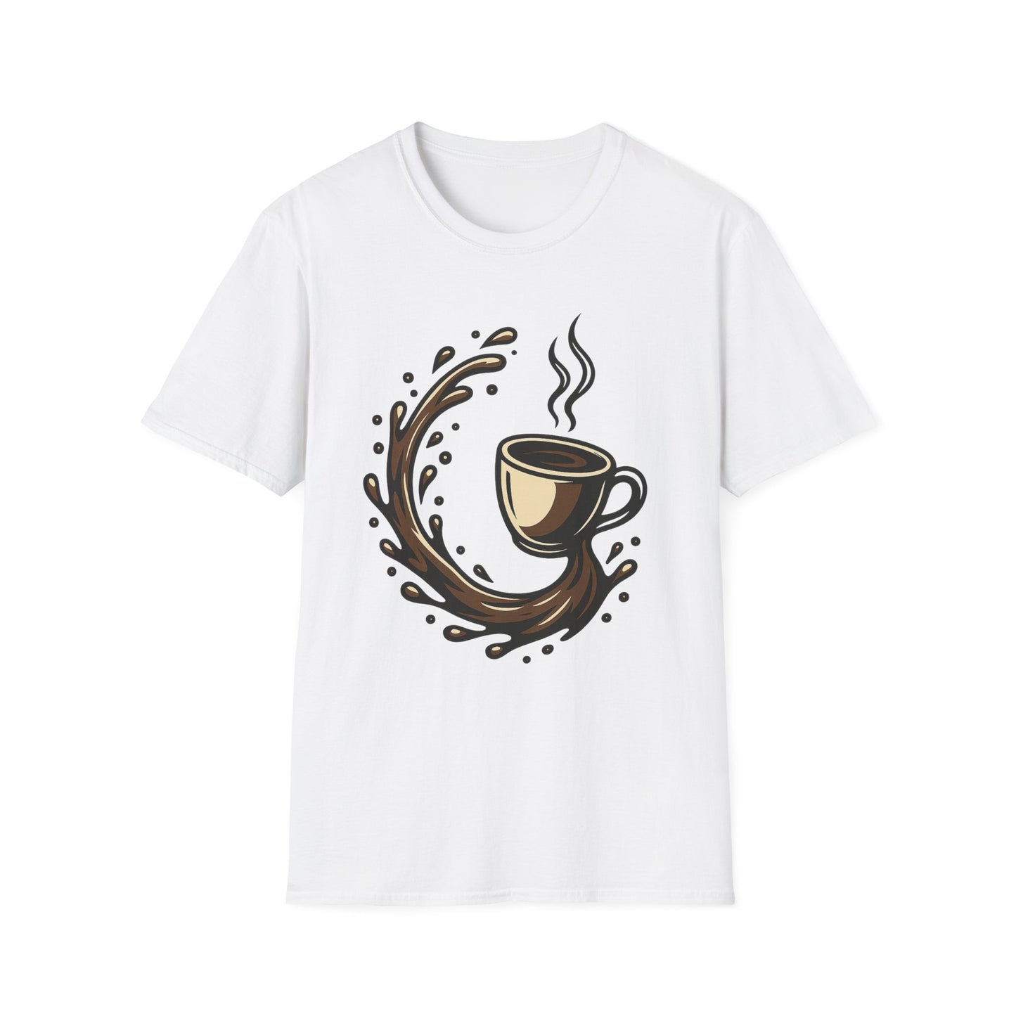 Coffee Splash Silhouette -  Funny Halloween Coffee T-Shirt