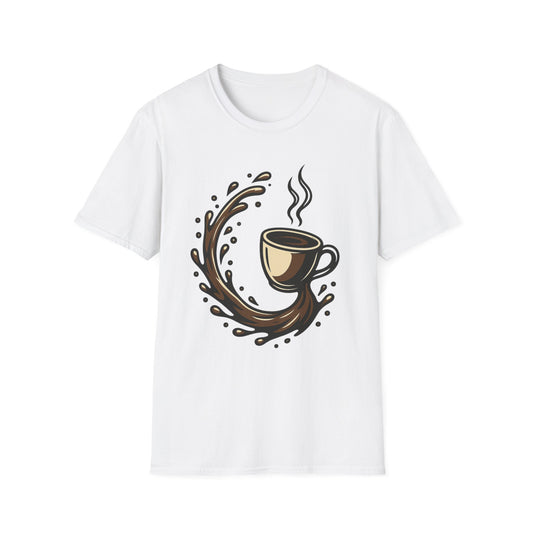 Coffee Splash Silhouette -  Funny Halloween Coffee T-Shirt