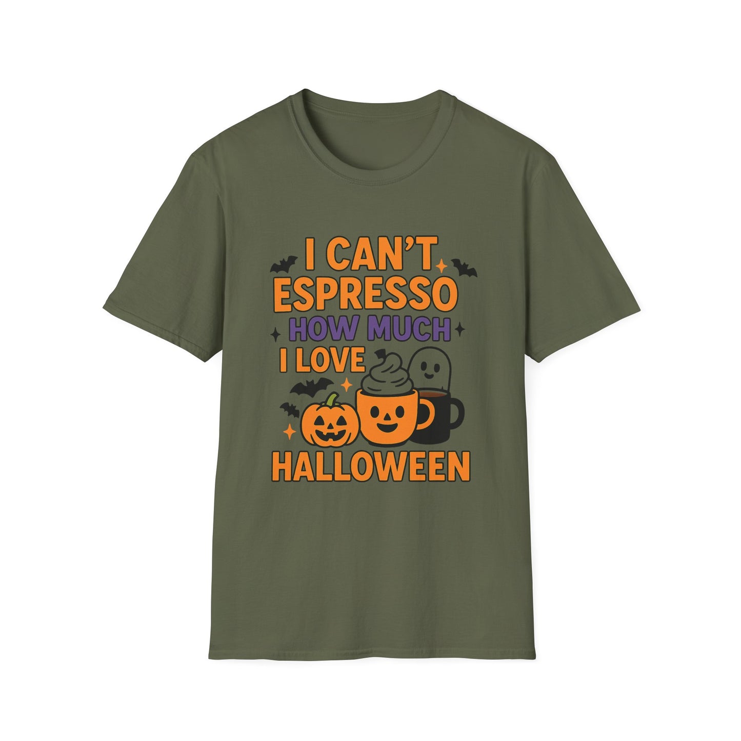 I Can’t Espresso How Much I Love Halloween -  Funny Coffee T-Shirt