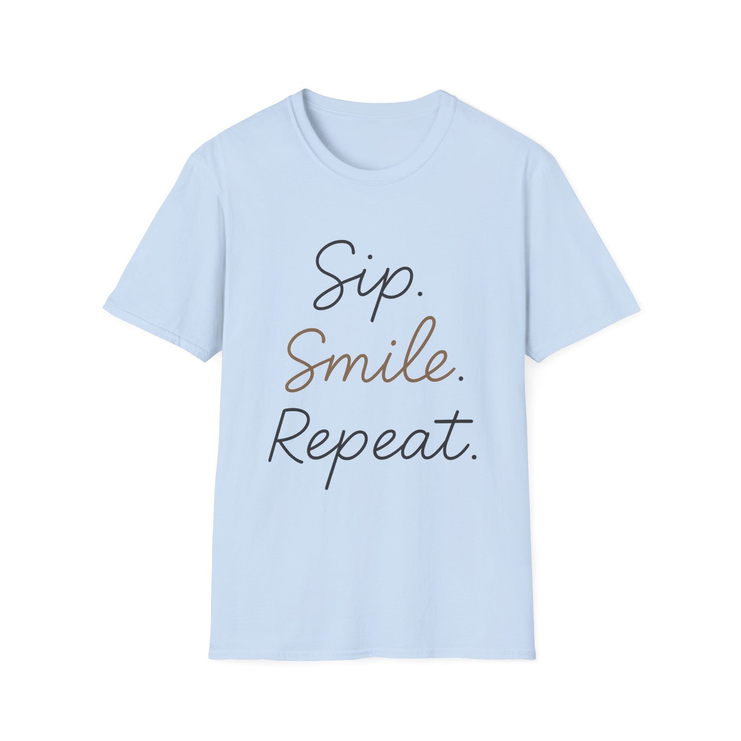 Sip. Smile. Repeat. -  Funny Halloween Coffee T-Shirt