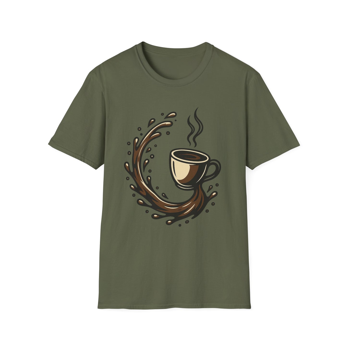 Coffee Splash Silhouette -  Funny Halloween Coffee T-Shirt