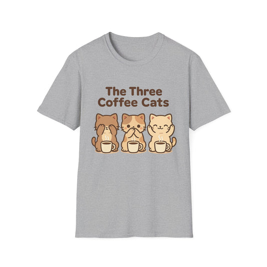 The Three Coffee Cats -  Funny Coffee T-Shirt
