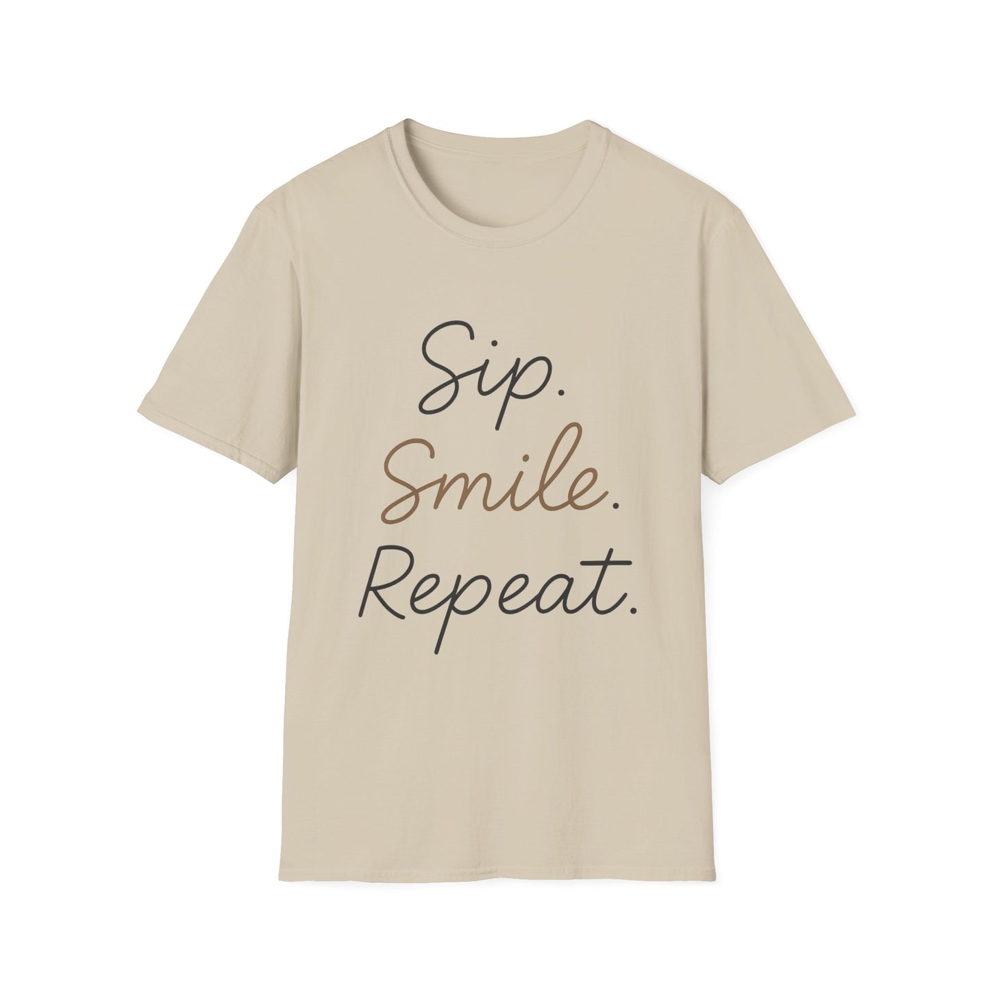Sip. Smile. Repeat. -  Funny Halloween Coffee T-Shirt