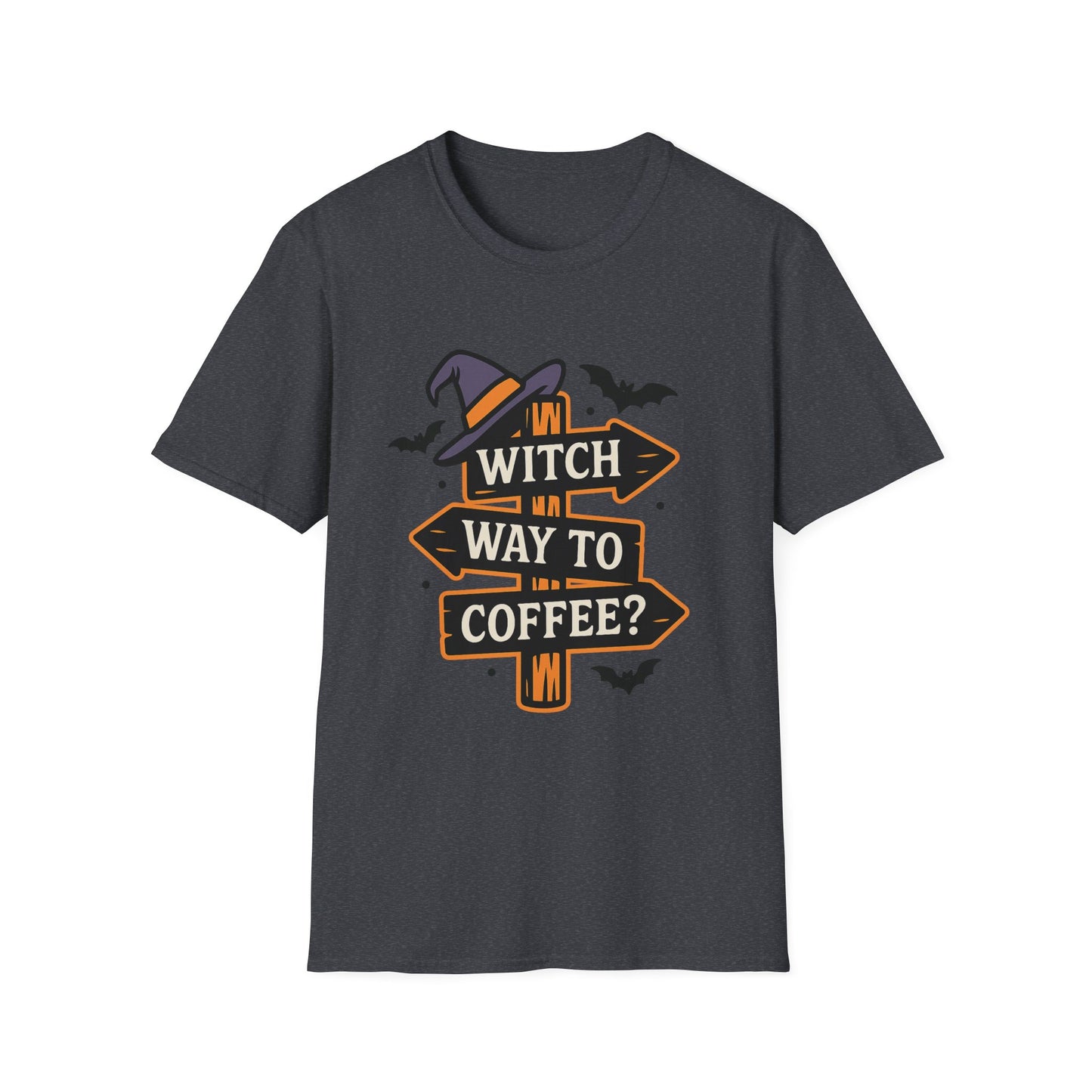 Witch Way to Coffee? -  Funny Halloween Coffee T-Shirt